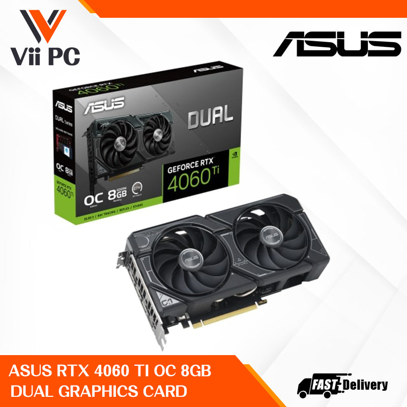 ASUS Dual GeForce RTX 4060 Ti OC Edition 8GB GDDR6 Graphics Card (Black/White)