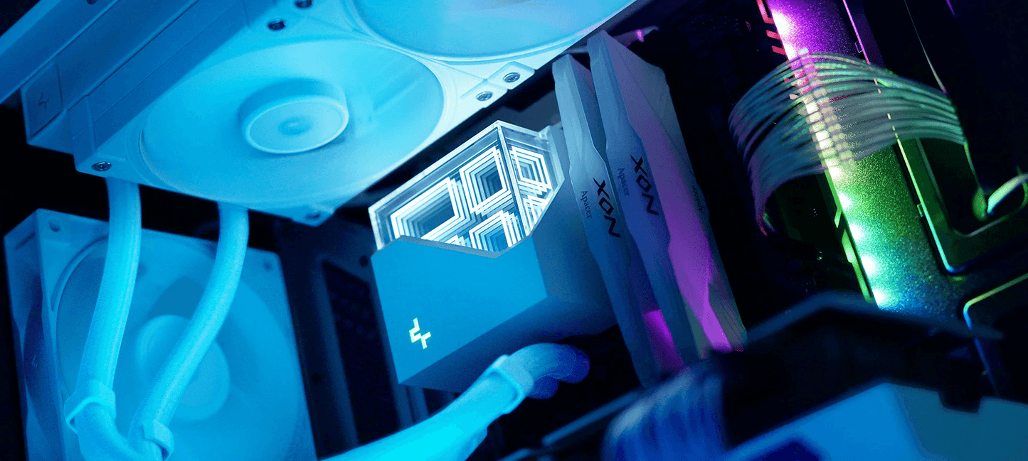 DeepCool LT520 CPU Liquid Cooler, 240mm, High-Performance FK120 FDB Fans, Multidimensional Infinity Mirror BLACK/WHITE