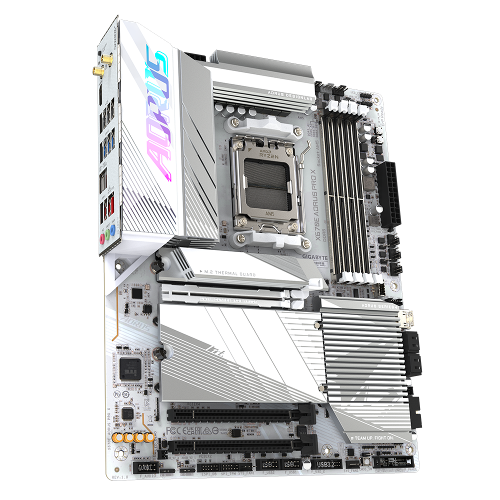 GIGABYTE X670E AORUS PRO X Wi-Fi 7 DDR5 AM5 M.2 PCIe 5.0 x16 slot ATX Gaming Motherboard