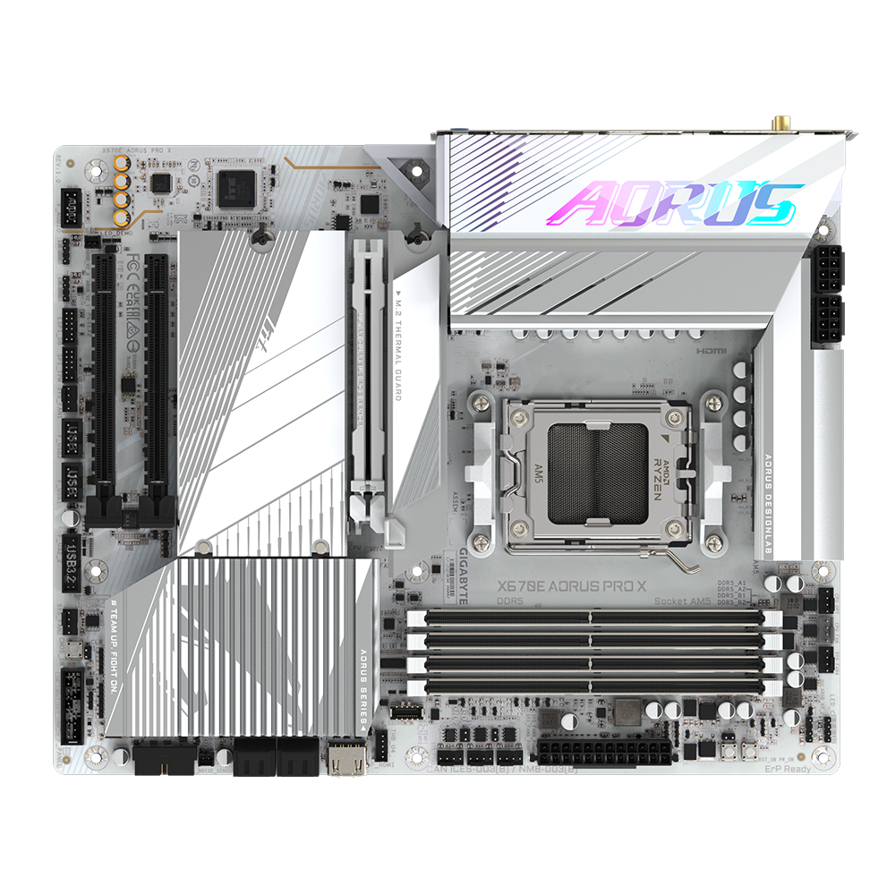 GIGABYTE X670E AORUS PRO X Wi-Fi 7 DDR5 AM5 M.2 PCIe 5.0 x16 slot ATX Gaming Motherboard