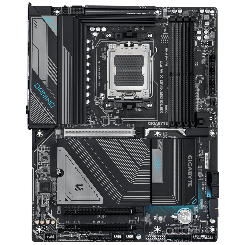 Gigabyte X870 GAMING X WIFI7 AMD Ryzen 9000 Series DDR5 Gaming Motherboard