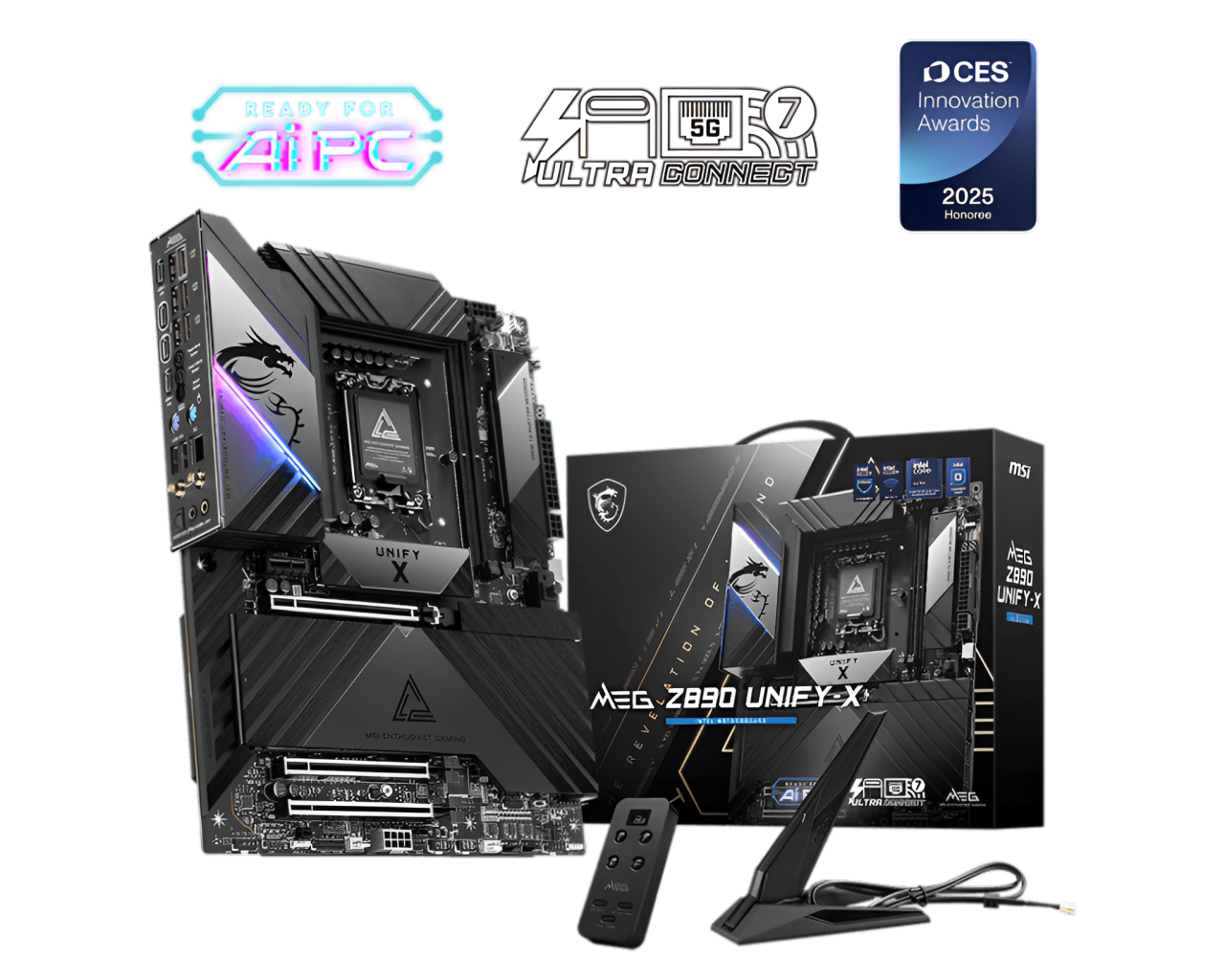 MSI MEG Z890 UNIFY-X WiFi 7 Intel® Core™ Ultra Processors ATX Gaming Motherboard