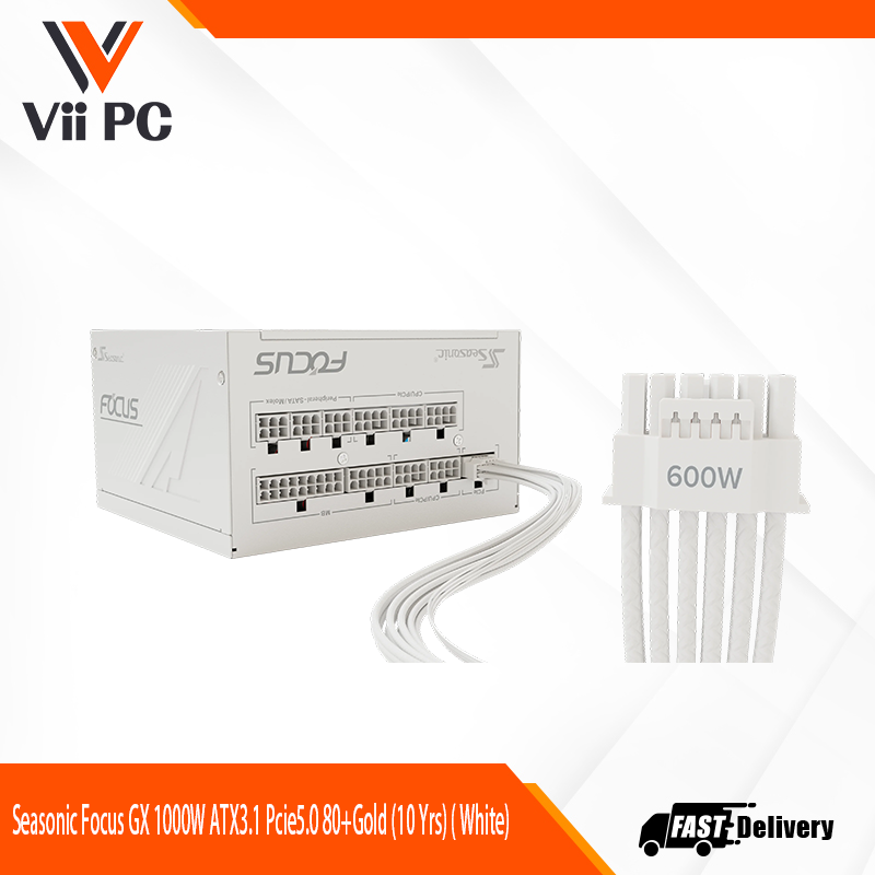 Seasonic FOCUS GX-750 or GX-850 ATX 3 (V4) 80 Plus® Gold Power Supply - ATX 3.1 & PCIe 5.1 (10 Year Warranty)