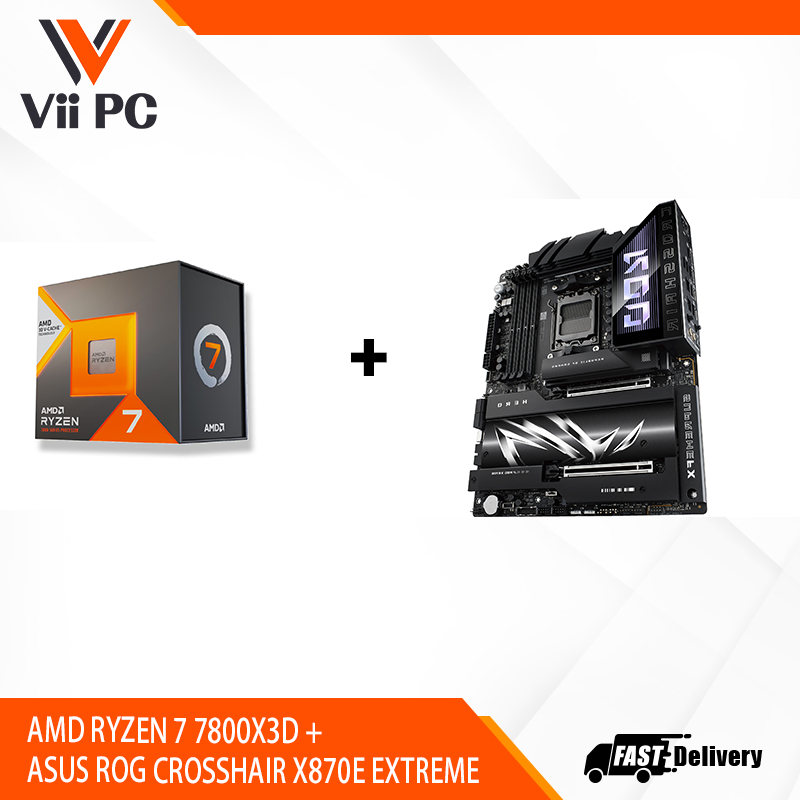 AMD RYZEN 7 7800X3D + ASUS ROG CROSSHAIR 870E EXTREME BUNDLE