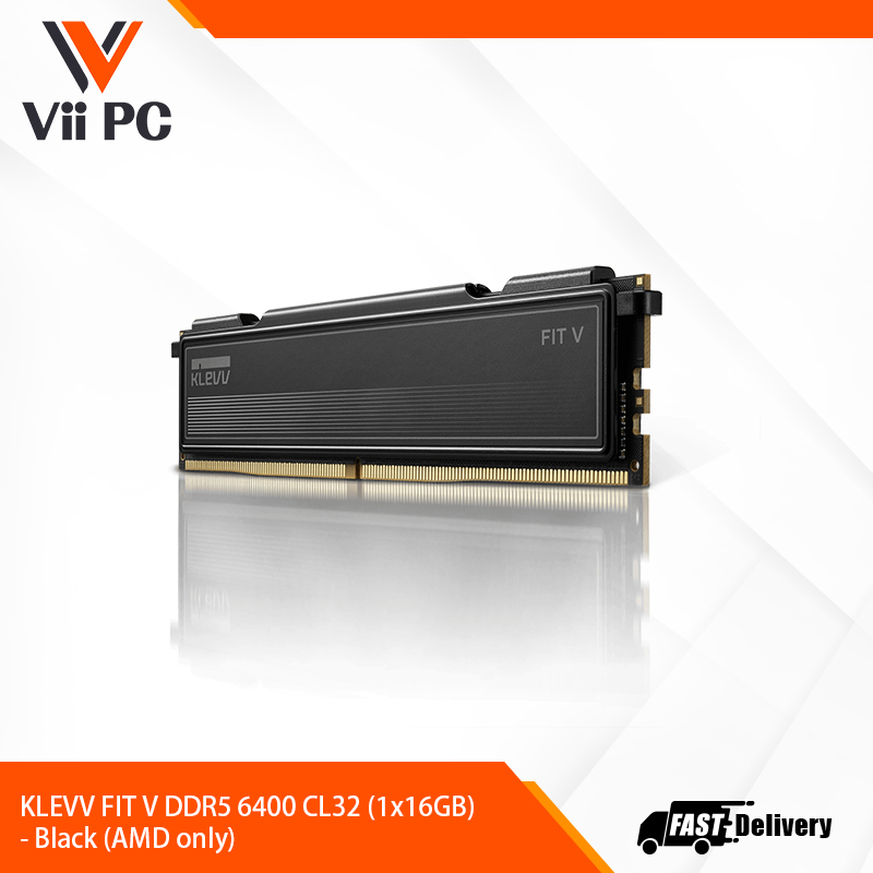 KLEVV FIT V DDR5 6400 CL32 (1x16GB) - Black (AMD only)