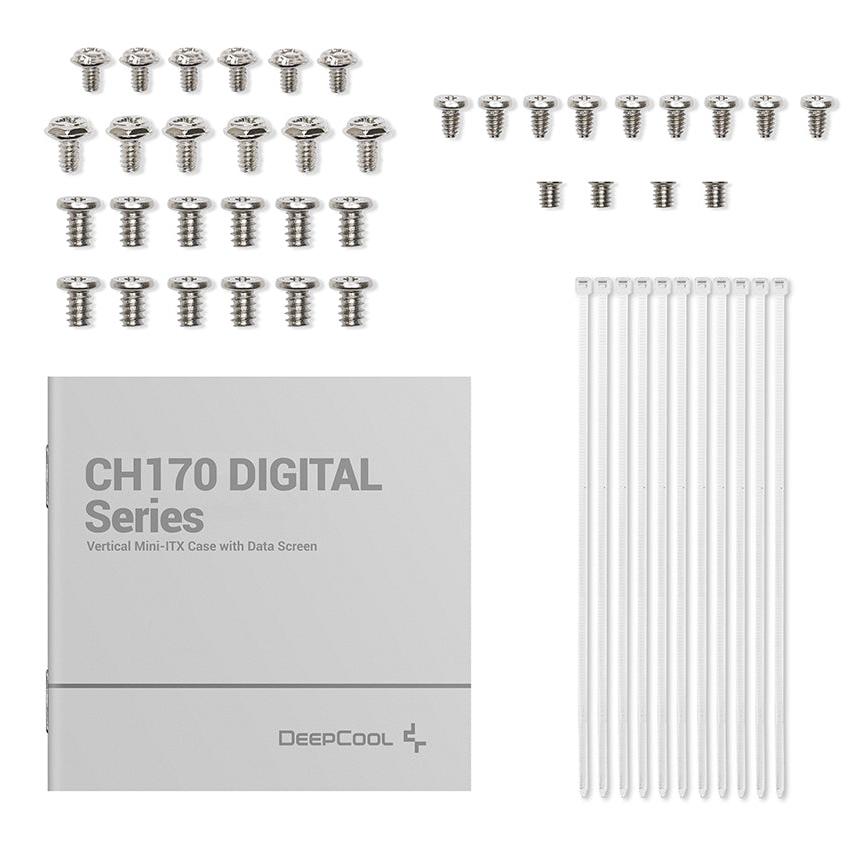 DeepCool CH170 Digital ITX Desktop PC Case (Black/White)