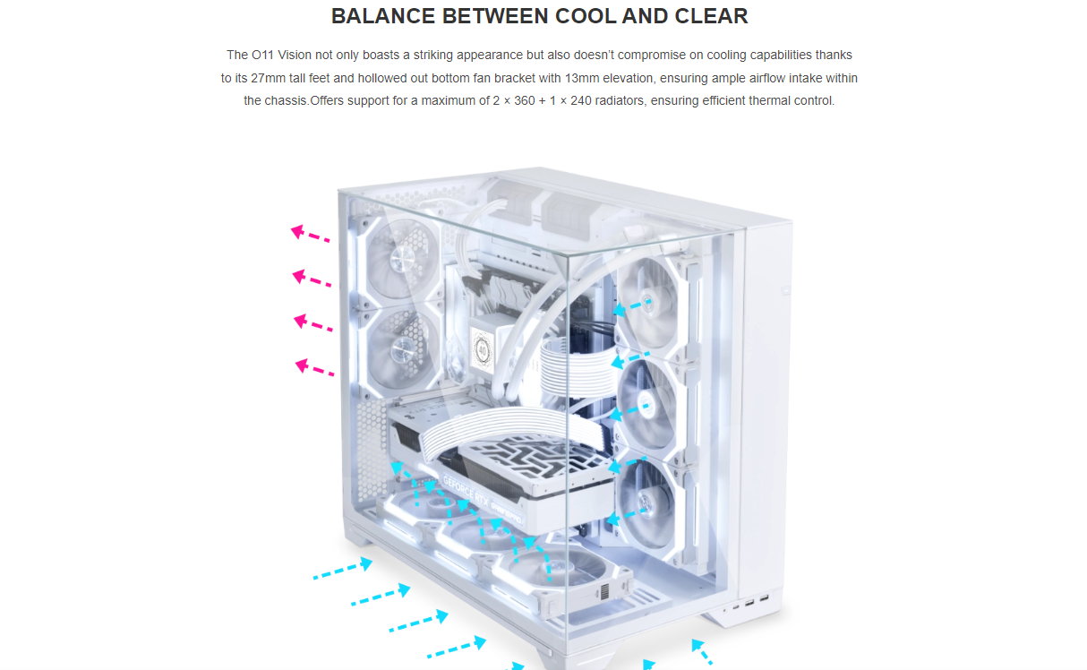 LIAN LI 011 VISION COLOR CHROME (Black Mirror Finish) - Tower Chassis