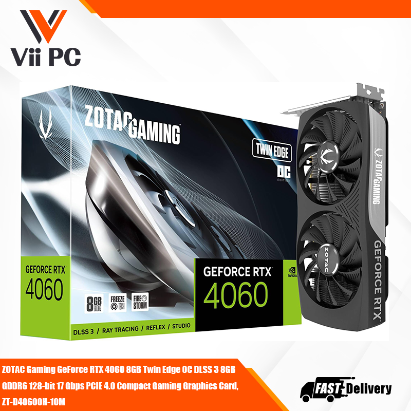 ZOTAC Gaming GeForce RTX 4060 8GB GDDR6 Twin Edge OC Compact Graphics Card