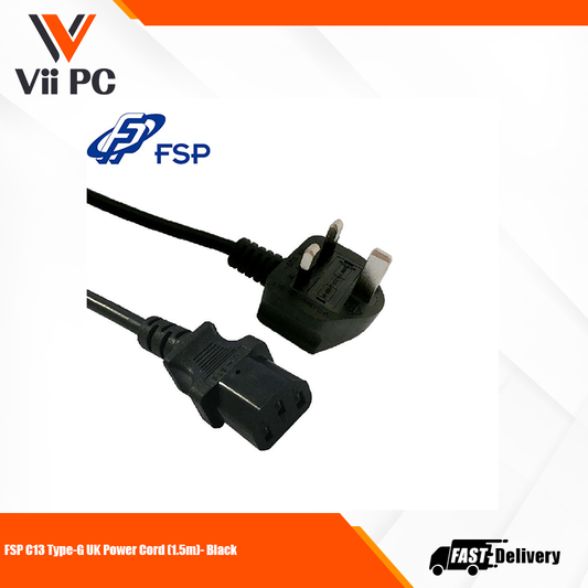 FSP C13 Type-G UK Power Cord (1.5m) - Black