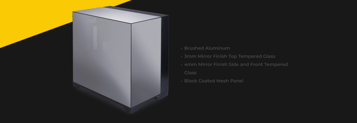 LIAN LI 011 VISION COLOR CHROME (Black Mirror Finish) - Tower Chassis