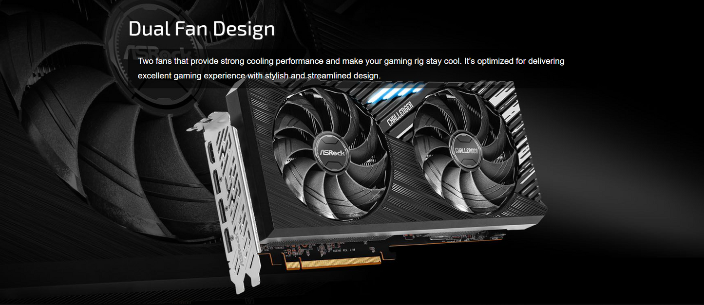 ASROCK AMD RADEON RX 7900 GRE Challenger Series 16GB OC GDDR6 Graphics Card (3 Year Warranty)