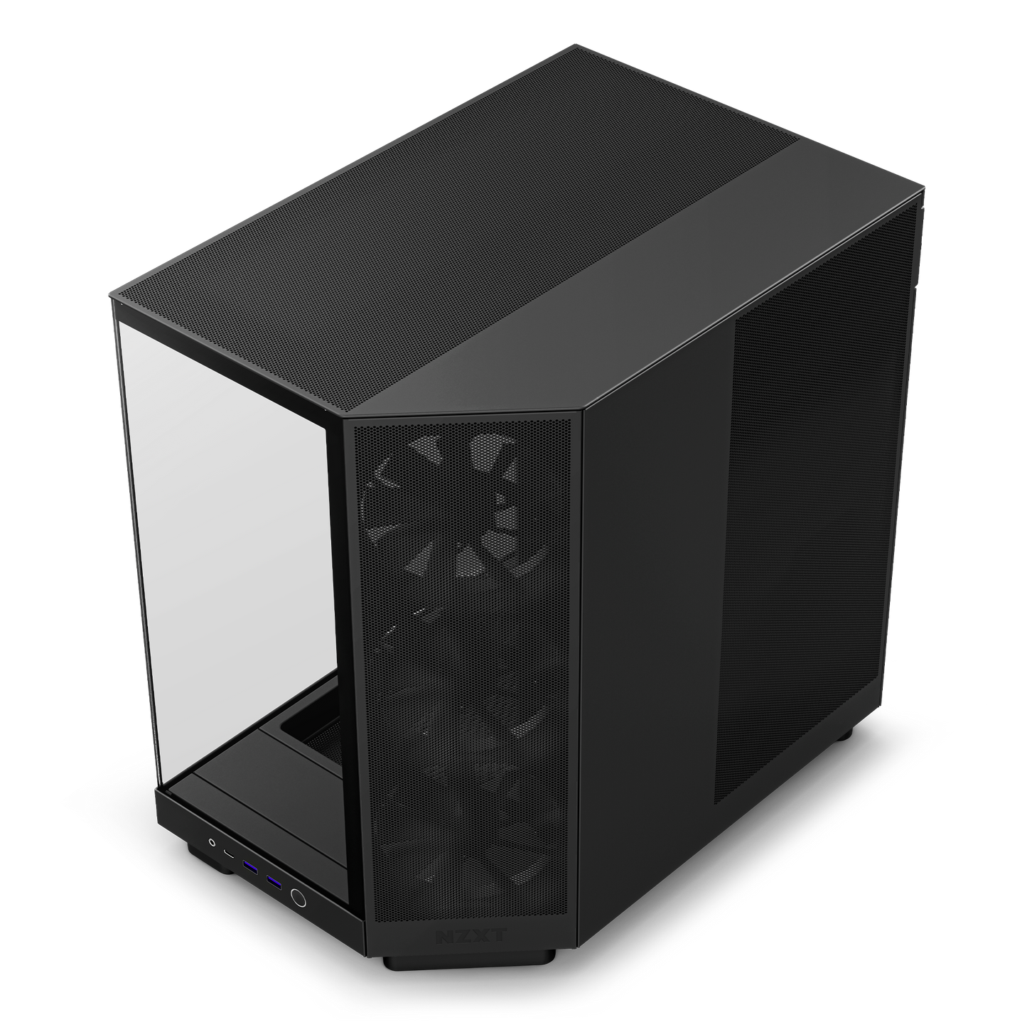 NZXT H6 FLOW (3 F120Q Airflow fans) / H6 FLOW RGB (3 F120 RGB Core fans) - Compact Dual-Chamber Mid-Tower Airflow Case (Black/White)