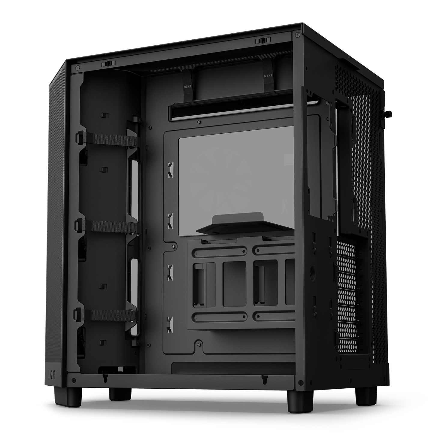 NZXT H6 FLOW (3 F120Q Airflow fans) / H6 FLOW RGB (3 F120 RGB Core fans) - Compact Dual-Chamber Mid-Tower Airflow Case (Black/White)