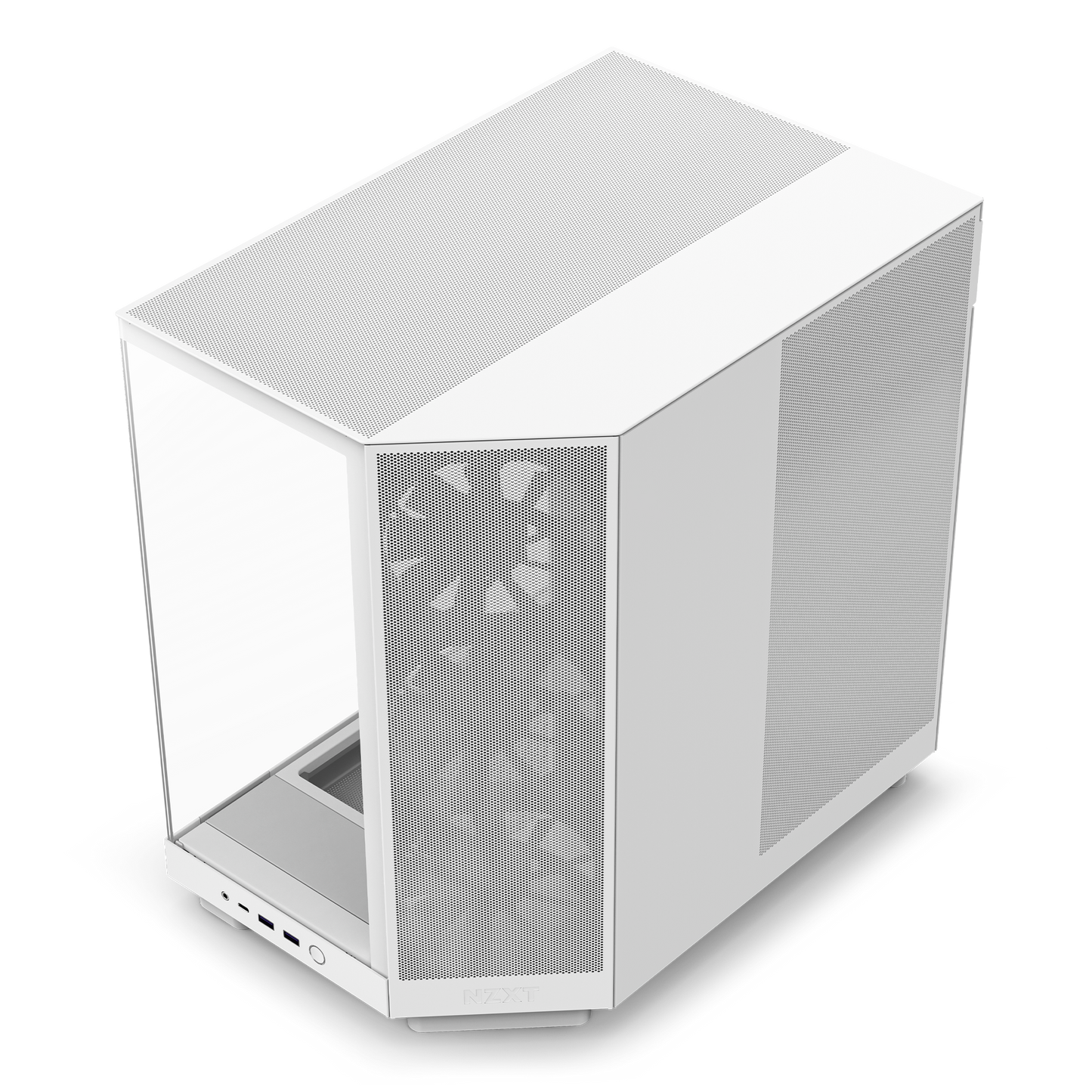 NZXT H6 FLOW (3 F120Q Airflow fans) / H6 FLOW RGB (3 F120 RGB Core fans) - Compact Dual-Chamber Mid-Tower Airflow Case (Black/White)