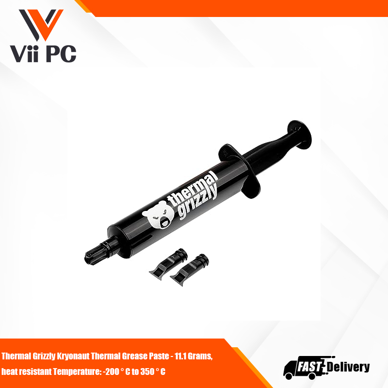 Thermal Grizzly Kryonaut Thermal Grease Paste - 11.1 Grams, heat resistant Temperature: -200 ° C to 350 ° C