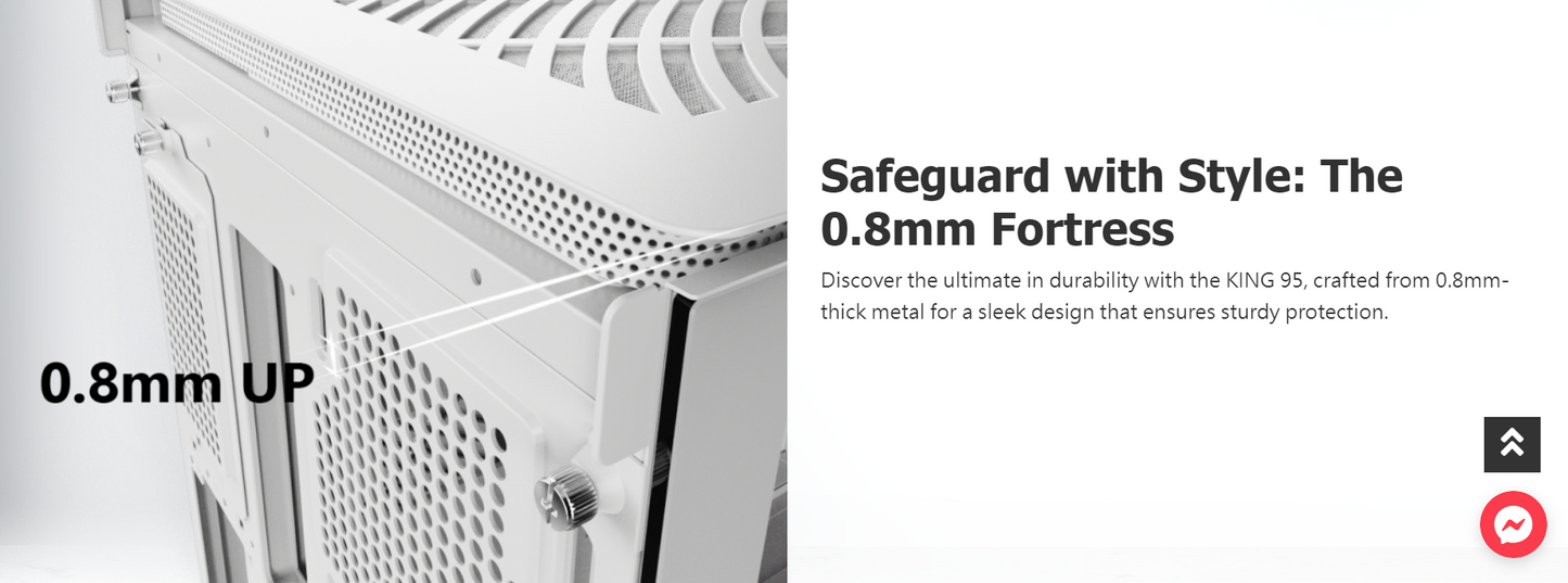 Montech KING 95 WHITE Tempered Glass ATX Middle Tower Case (Dynamic Duo Airflow Modes)