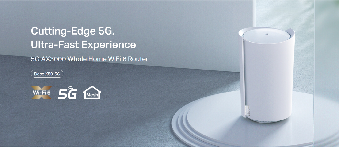 TP-LINK DECO X50-5G AX3000 Whole Home Mesh Wi-Fi 6 Gateway