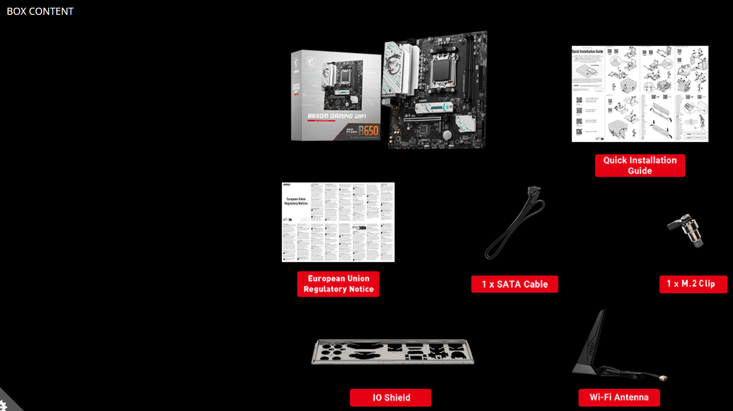 MSI B650M GAMING WIFI Socket AM5 2x M.2 Motherboard