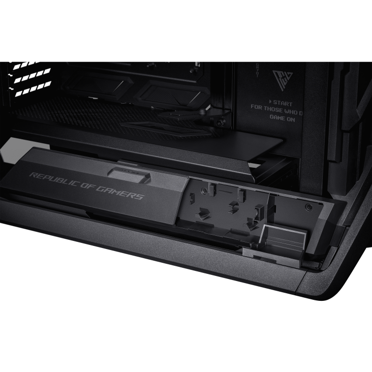 ASUS ROG HYPERION GR701 EATX CASE WITH BTF EDITION - 5 x 2.5" Bay, ARGB, 420mm Dual Radiator, 4x140mm Fans, Tempered Glass, 1 Yr Wty