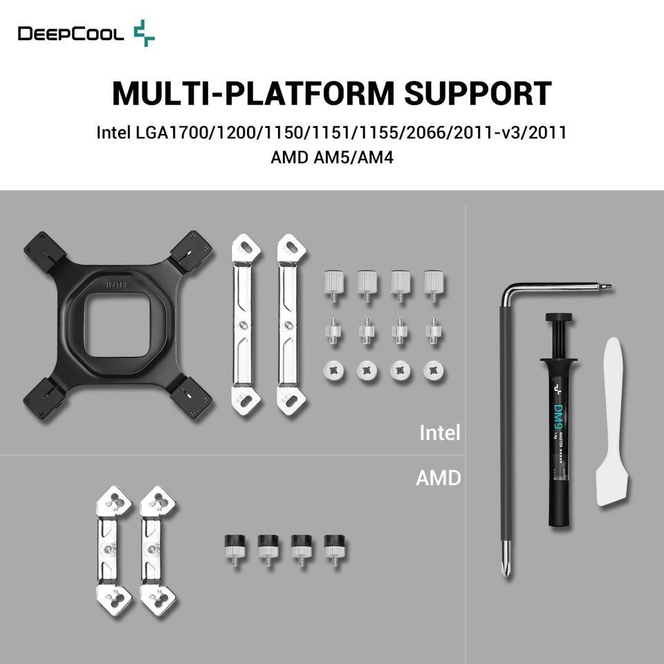 DeepCool ASSASSIN 4S CPU Air Cooler - Single Center 140mm FDB Fan, 7 Copper Heat Pipes, Quiet/Peformance Mode Switch (Black/White)