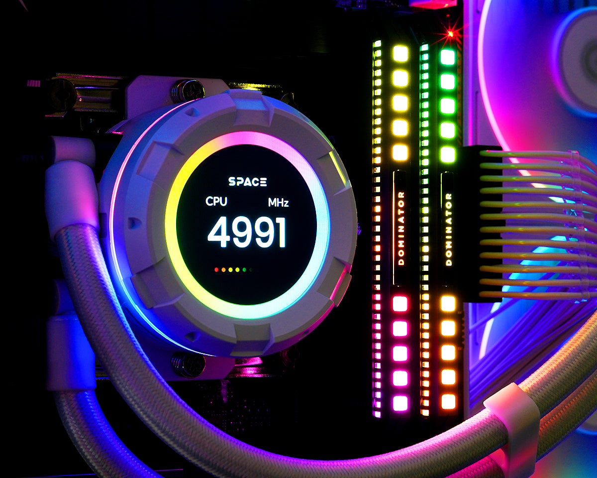 ID Cooling SL360 Space Series LCD AIO Liquid CPU Cooler Black/White