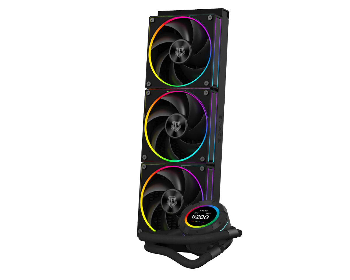 ID Cooling SL360 Space Series LCD AIO Liquid CPU Cooler Black/White