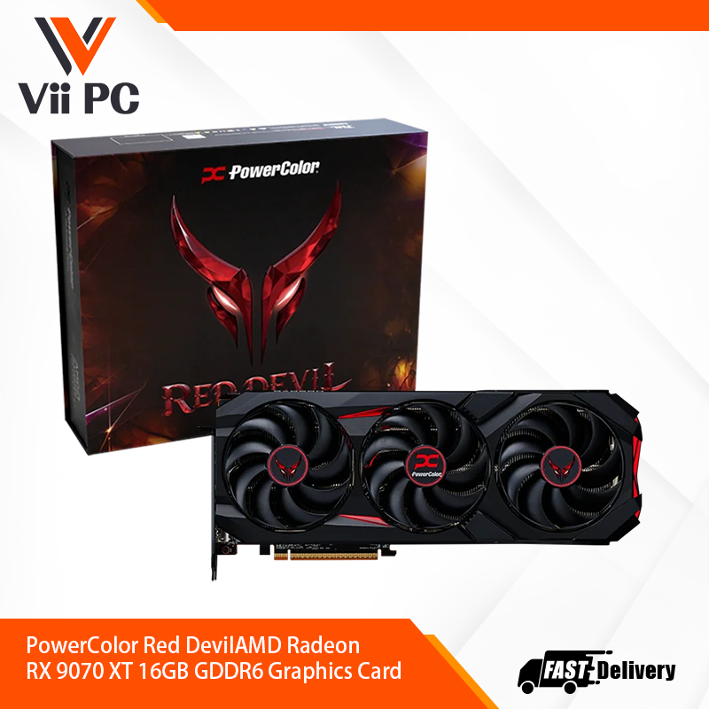 PowerColor Red Devil AMD Radeon RX 9070 XT 16GB GDDR6 Graphics Card