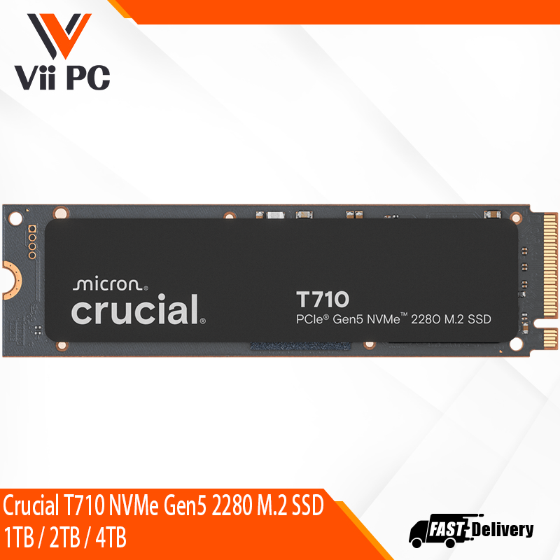 Crucial T710 NVMe Gen5 2280 M.2 SSD 1TB / 2TB / 4TB