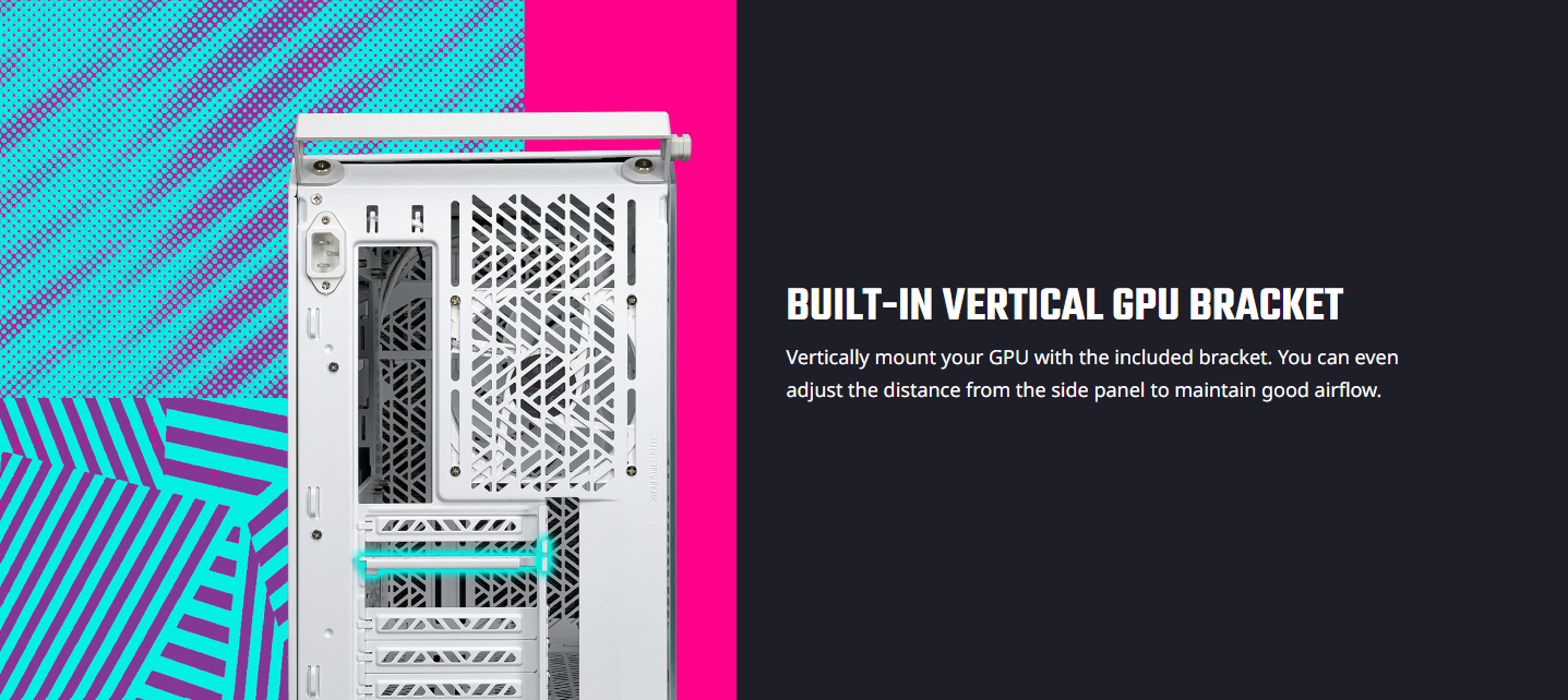 COOLER MASTER QUBE 500 FLATPACK QUBE Series ATX MID TOWER BLACK & WHITE EDITION CASE