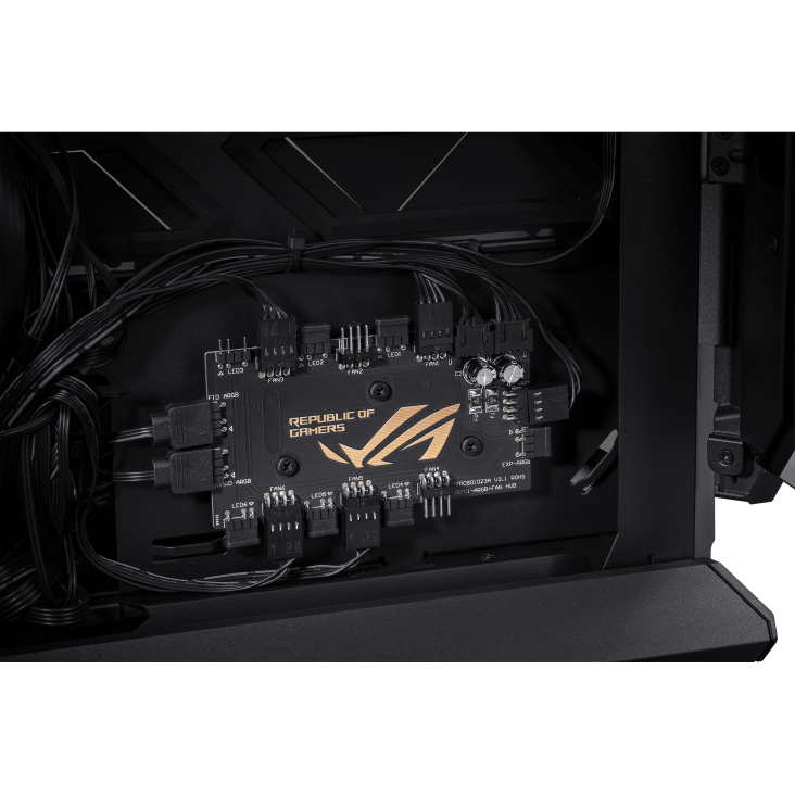 ASUS ROG HYPERION GR701 EATX CASE WITH BTF EDITION - 5 x 2.5" Bay, ARGB, 420mm Dual Radiator, 4x140mm Fans, Tempered Glass, 1 Yr Wty