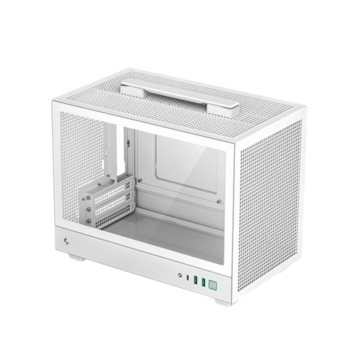 DeepCool CH160 Ultra-Portable Tempered Glass Full-Sized Air Cooler Support Mini-ITX CASING, BLACK/WHITE