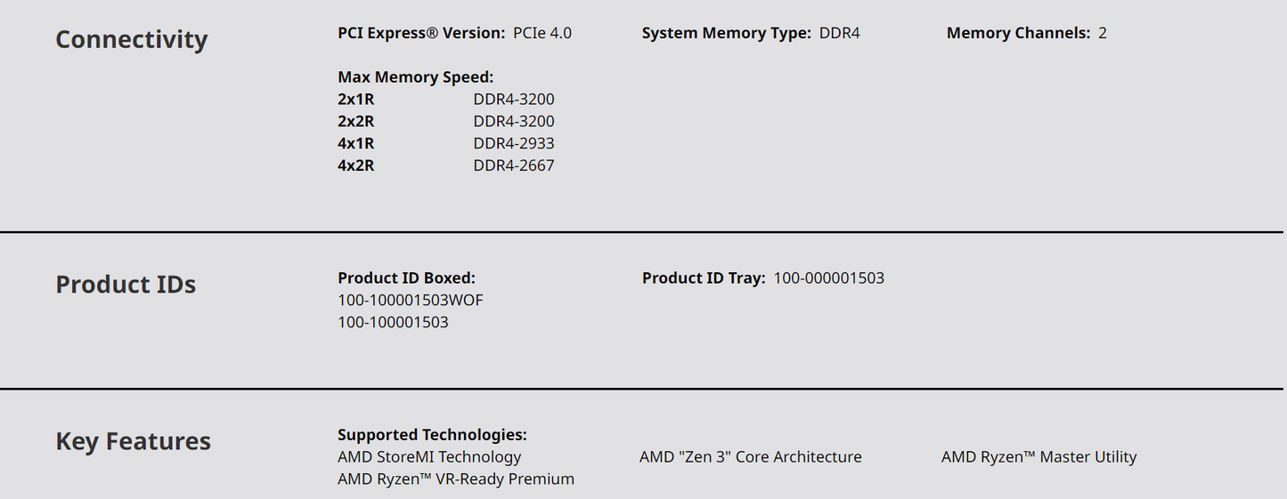 AMD Ryzen™ 7 5700X3D without Cooler - Ryzen 7 5000 Series Desktop Processor (8-Core 3.0GHz Socket AM4 105W Non-Integrated Boxed Processor)