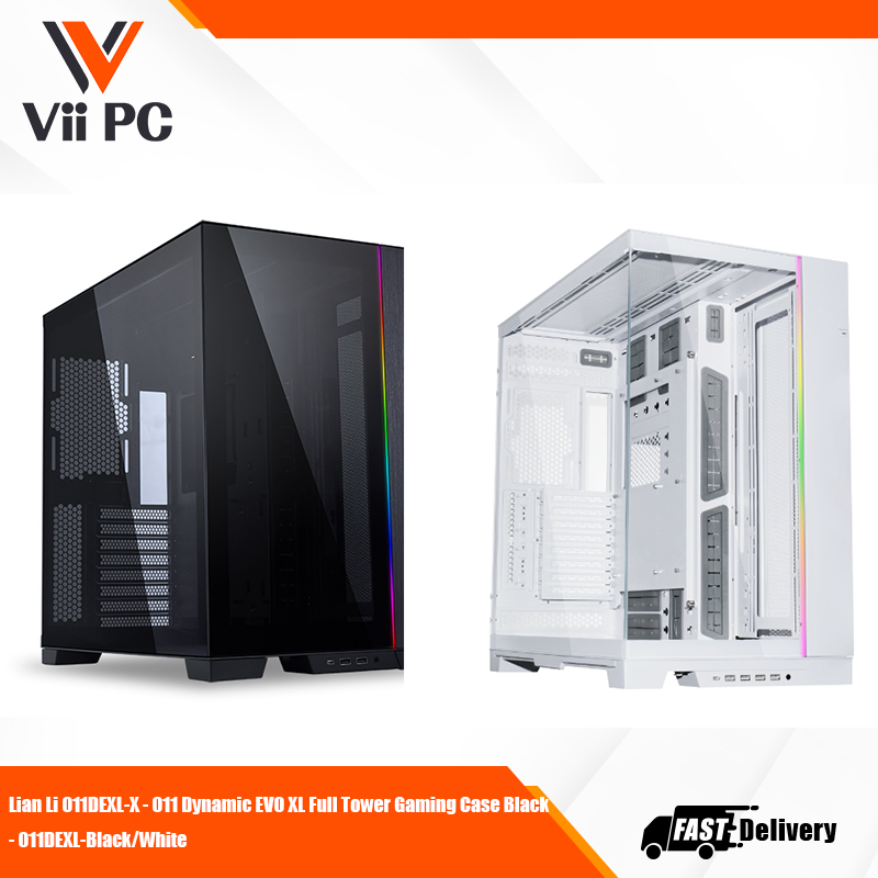 Lian Li O11DEXL-X - O11 Dynamic EVO XL Full Tower Gaming Case Black - O11DEXL- Black/White
