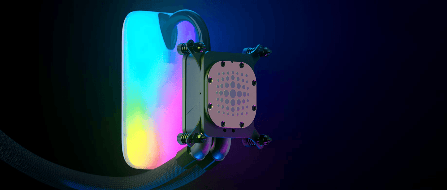 HYTE THICC Q60 Digital All-In-One CPU Liquid Cooler with 5” Ultraslim IPS Display, 32mm THICC FP12 Fans - Powered by Nexus Link