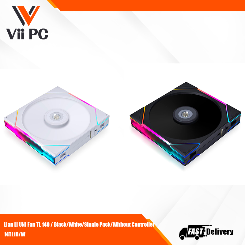 LIAN LI UNI FAN TL 140 / Black/White/Single Pack/Without Controller - 14TL1B/W