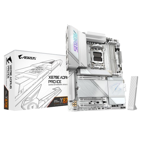 GIGABYTE X870E AORUS PRO ICE GAMING WIFI AM5 ATX Motherboard + AMD Ryzen™ 7 9800X3D Desktop Processor BUNDLE