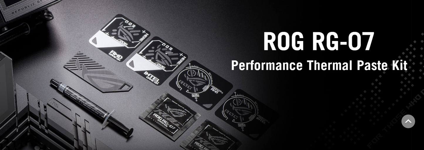 ROG RG-07 PERFORMANCE THERMAL PASTE KIT - Premium thermal conductivity, Easy and Smooth application, Application tool included