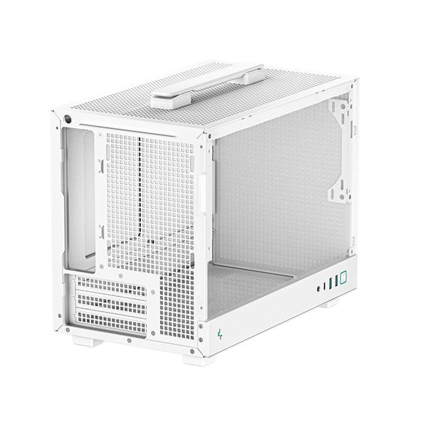 DeepCool CH160 Ultra-Portable Tempered Glass Full-Sized Air Cooler Support Mini-ITX CASING, BLACK/WHITE