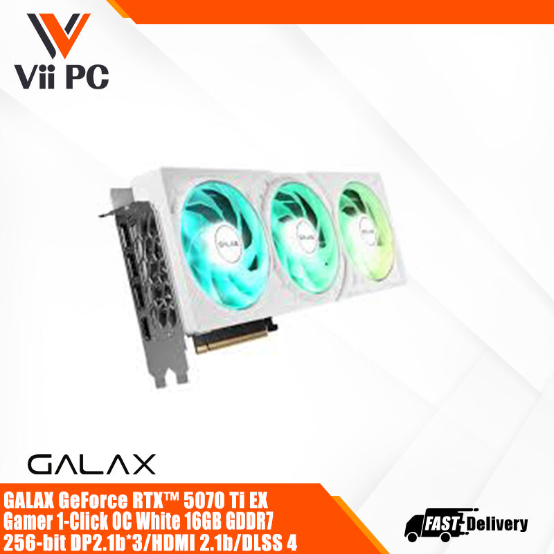 GALAX GeForce RTX™ 5070 Ti EX Gamer 1-Click OC White 16GB GDDR7 256-bit DP2.1b*3/HDMI 2.1b/DLSS 4