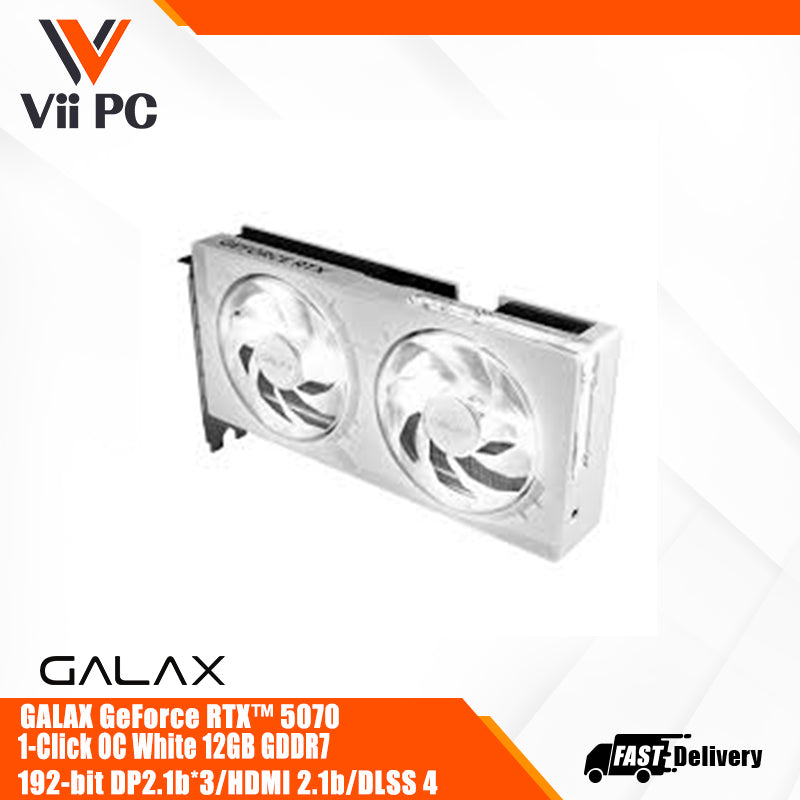 GALAX GeForce RTX™ 5070 1-Click OC White 12GB GDDR7 192-bit DP2.1b*3/HDMI 2.1b/DLSS 4