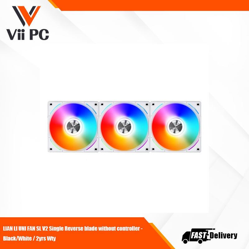 LIAN LI UNI FAN AL120 3 Pack White - with Controller (ARGB 120mm LED PWM Daisy-Chain) -AL120-3W,UF-AL120-3W