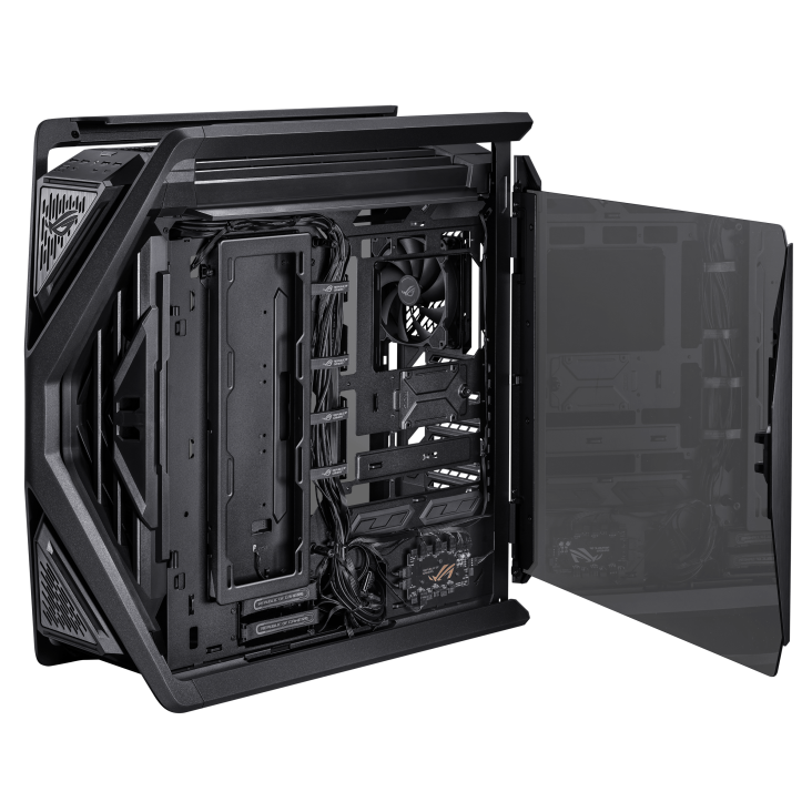ASUS ROG HYPERION GR701 EATX CASE WITH BTF EDITION - 5 x 2.5" Bay, ARGB, 420mm Dual Radiator, 4x140mm Fans, Tempered Glass, 1 Yr Wty