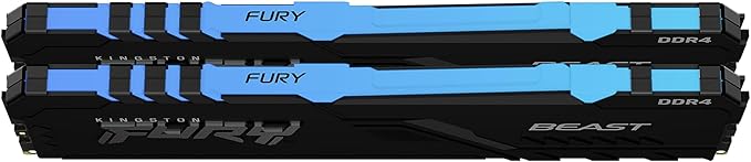 Kingston FURY Beast RGB 16GB(2x8GB)/32GB(2x16GB)/64GB(2x32GB) 3600Mhz DDR4 CL17 Memory Kit