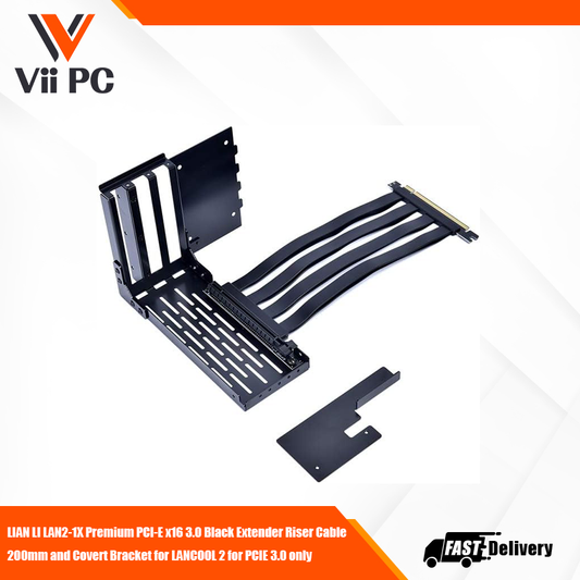 LIAN LI LANCOOL II-1X Vertical GPU Kit for LANCOOL II (200mm PCIe Riser Cable, PCIe x16 Interface)