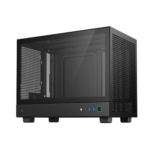 DeepCool CH160 Ultra-Portable Tempered Glass Full-Sized Air Cooler Support Mini-ITX CASING, BLACK/WHITE