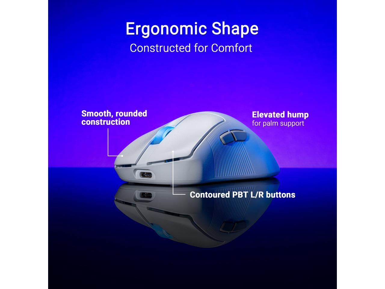 ASUS ROG Keris II Ace Wireless Gaming Mouse - 54 g, ROG AimPoint Pro 42000 DPI, AURA Sync, Tri-mode Connectivity