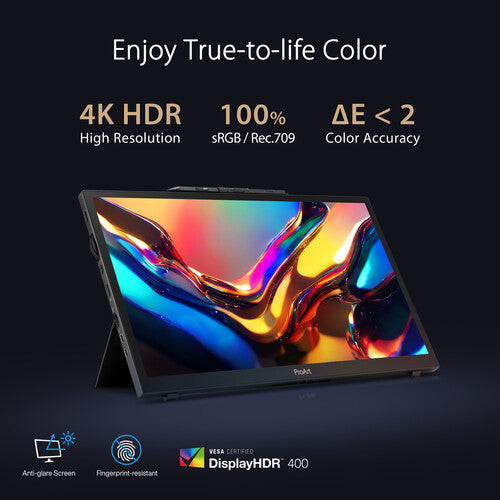 ASUS ProArt PA169CDV Pen Display 15.6" IPS, 4K UHD (3840x2160), WACOM EMR, 100% sRGB, Color Accuracy ΔE<2, Calman Verified, PANTONE Validated, USB-C, 10-point Touch, ASUS Dial, Control Panel