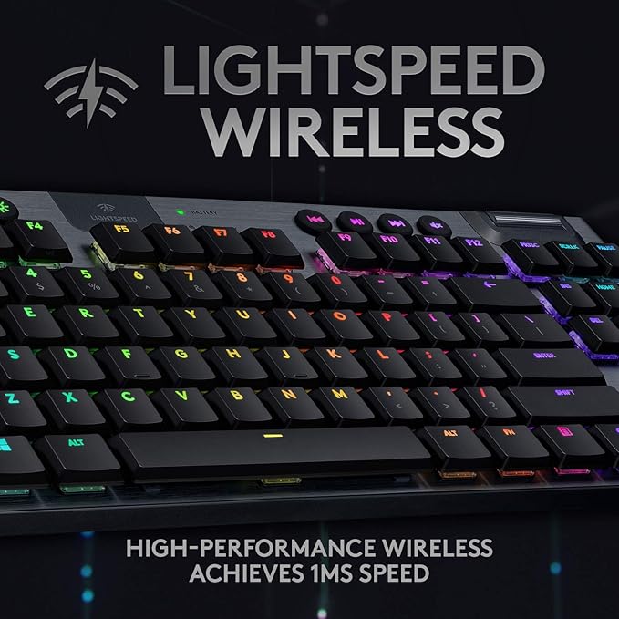LOGITECH G915 TKL WHITE WIRELESS MECHANICAL GAMING KEYBOARD