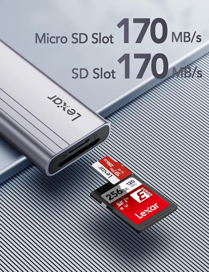 Lexar H31 7-in-1 USB-C Hub - 4K@60Hz HDMI 2.0, 100W USB-C PD charging port, 3 USB-A ports and SD/microSD™ card slots (Compatible with Laptop/Tablet/Smartphone)