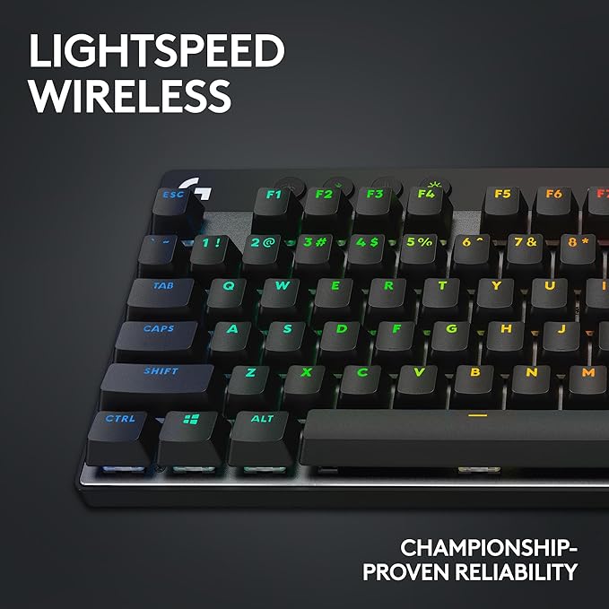 LOGITECH PRO X 60 LIGHTSPEED WIRELESS GAMING KEYBOARD - BLACK, WHITE, MAGENTA (GX-BROWN) 2Y